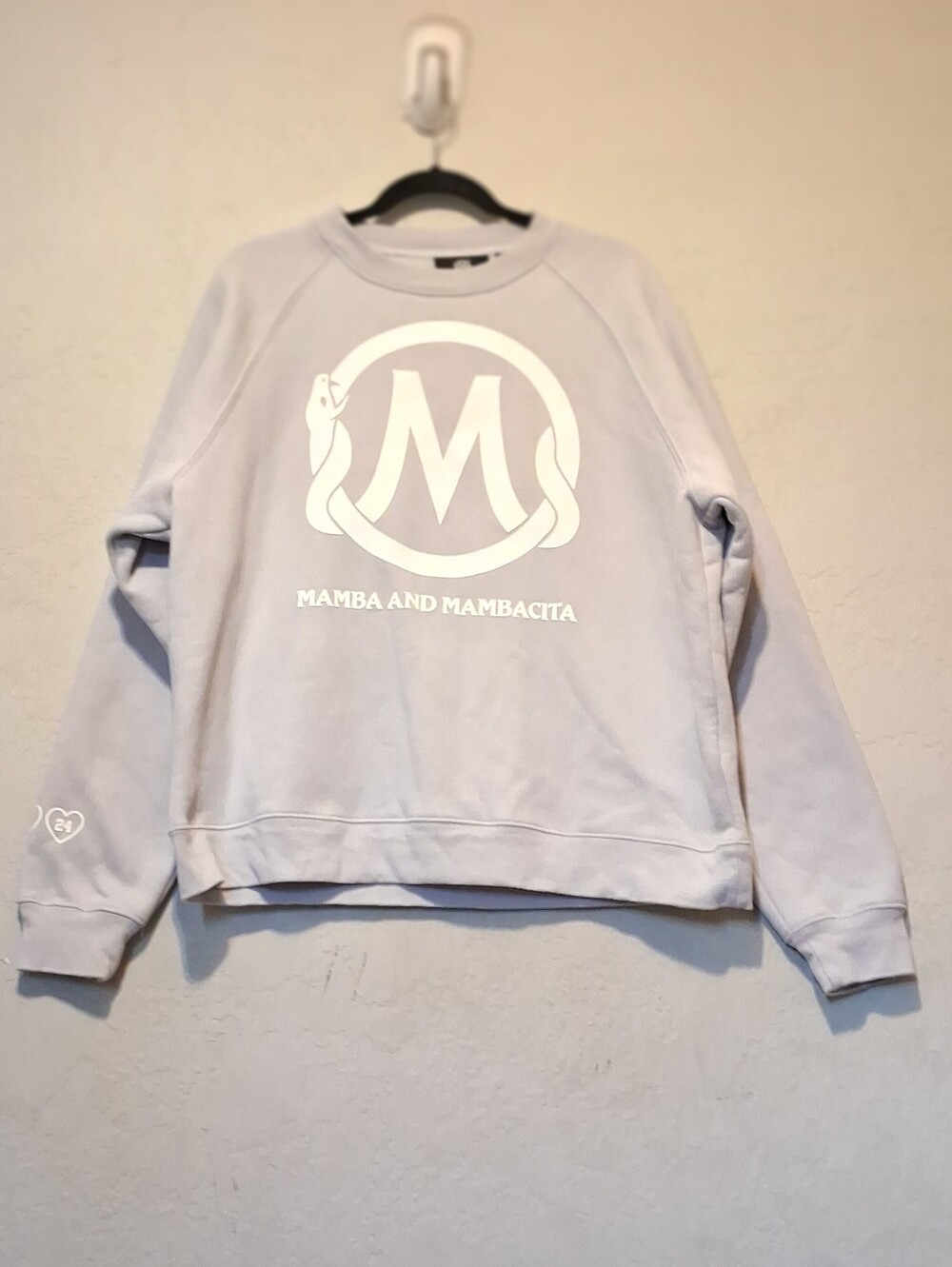 Mamba And Mambacita  Gray Pullover Crewneck Sweatshirt Unisex Kobe Sport L